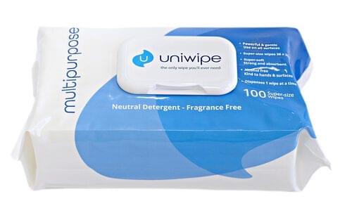 Uniwipe Multipurpose Pack of 100 Wipes