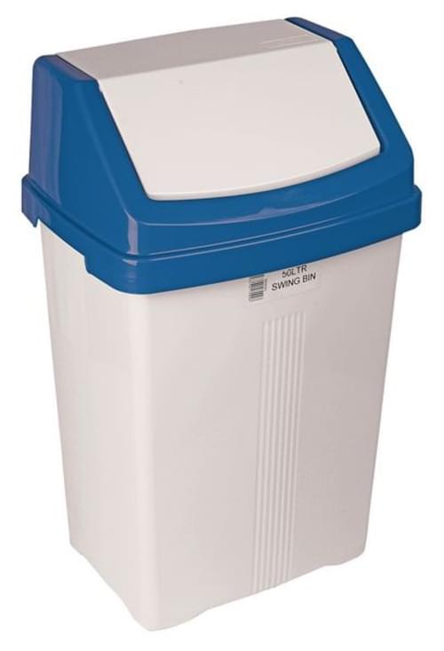 50 Litre Colour Coded Swing Bin - Blue