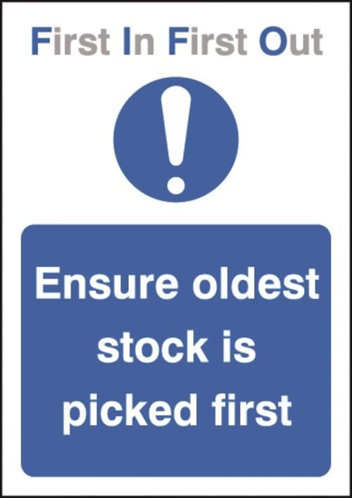 A3 First In First Out Ensure Oldest Stock Is Picked First - Rigid