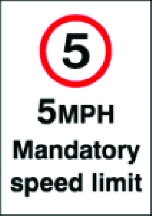 A3 5mph Mandatory Speed Limit - Rigid