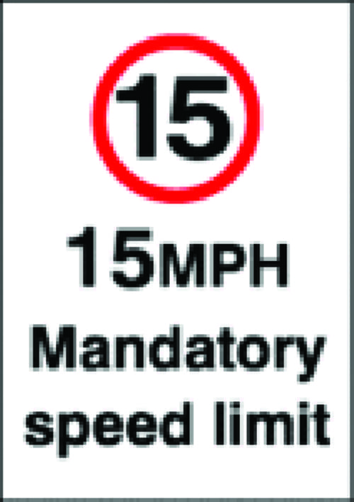 A3 15mph Mandatory Speed Limit - Rigid