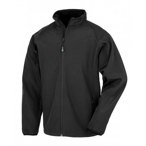 Men's Recycled 2-Layer Printable Softshell Jacket- Black, 3XL