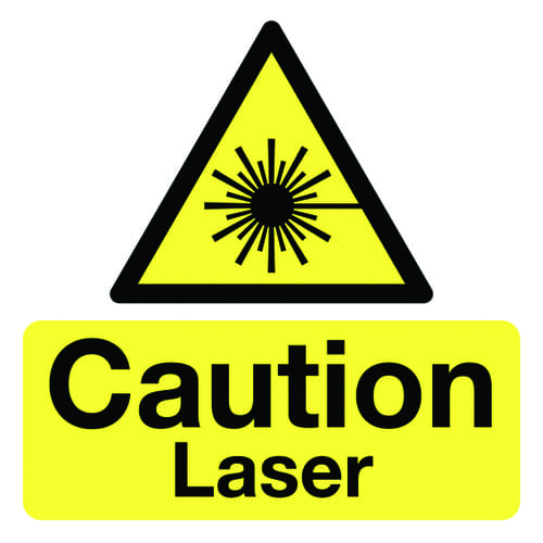 50x50mm Caution Laser - Pk of 10 Labels