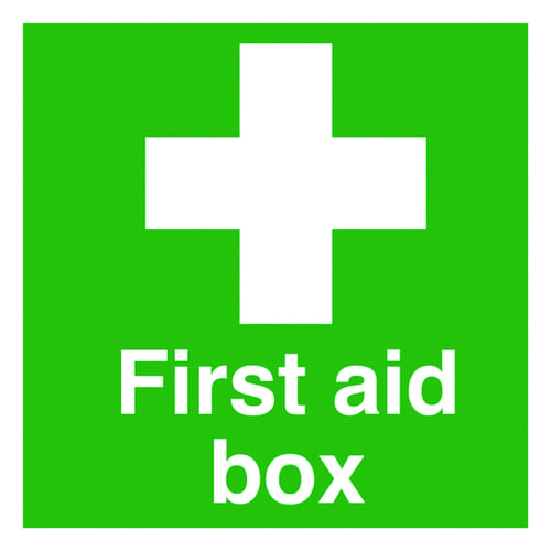 50x50mm First Aid Box - Pk of 10 Labels