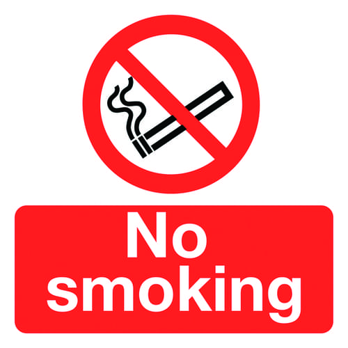 50x50mm No Smoking - Pk of 10 Labels
