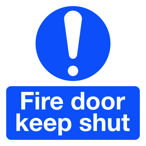 50x50mm Fire Door Keep Shut - Pk of 10 Labels