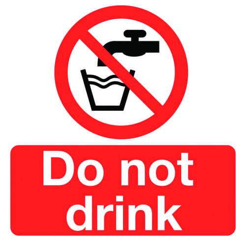 50x50mm Do Not Drink - Pk of 10 Labels