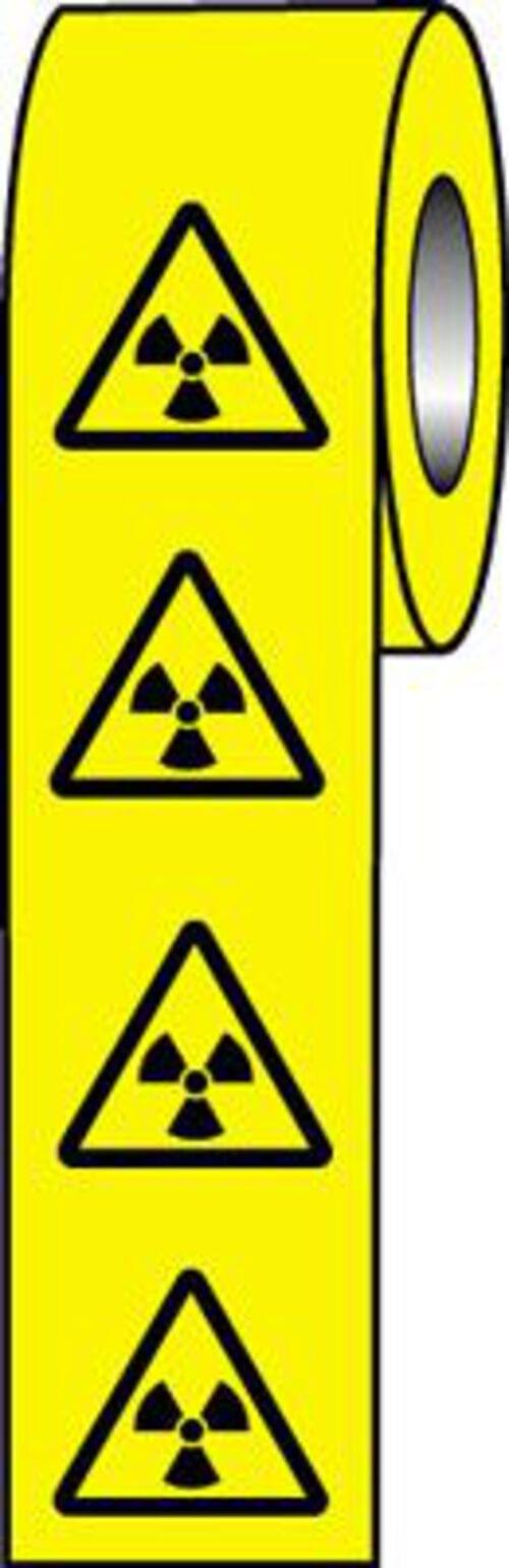Roll of 250 - 50x50mm Radiation Symbols