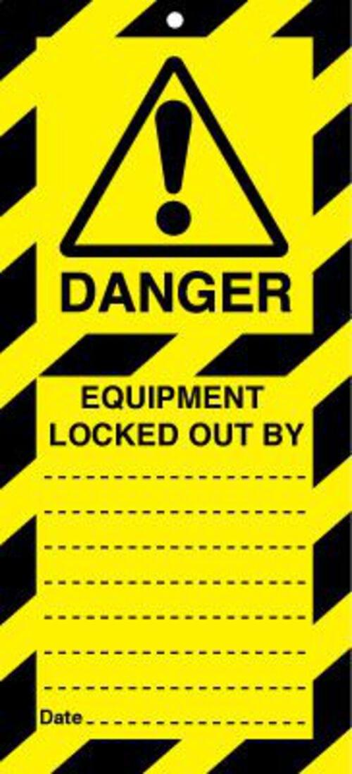 50x110mm Danger Equipment Locked Our By Lockout tags