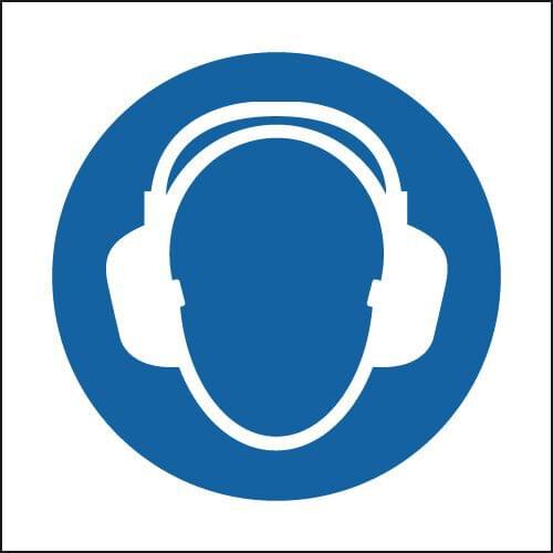 150x150mm Hearing Protection Symbol - Rigid