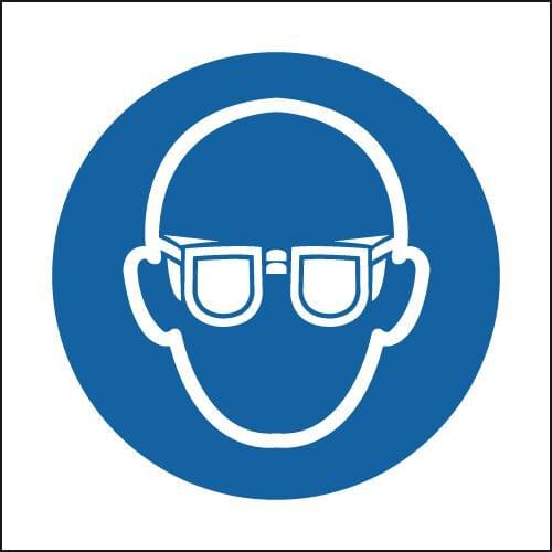 150x150mm Eye Protection Symbol - Rigid
