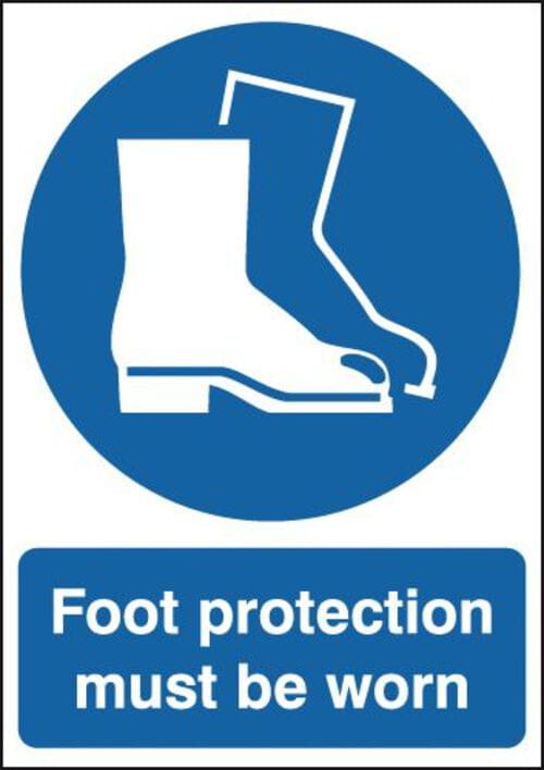 420x297mm Foot Protection Must Be Worn - Rigid