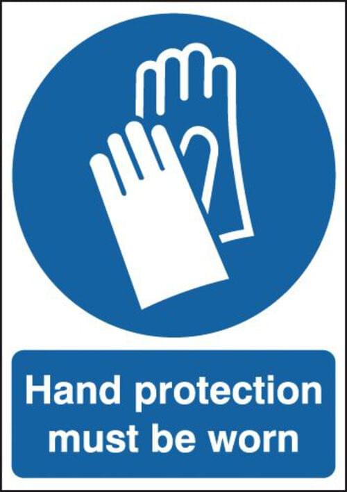 420x297mm Hand Protection Must Be Worn - Rigid