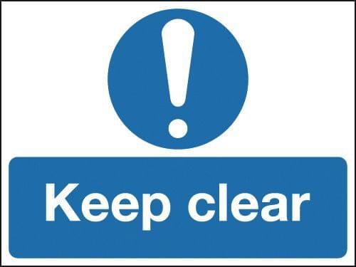 450x600mm Keep Clear stanchion sign