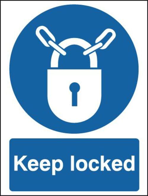 100x75mm Keep Locked - Rigid