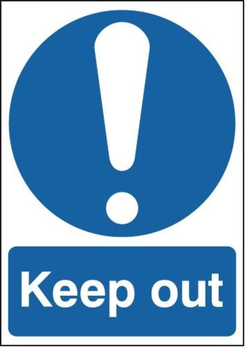 300x250mm Keep out Reflective sign