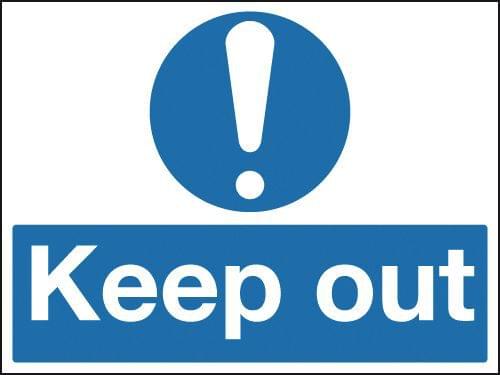 450x600mm Keep Out stanchion sign