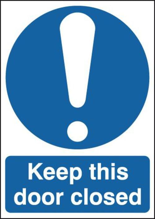 150x125mm Keep This Door Closed - Rigid