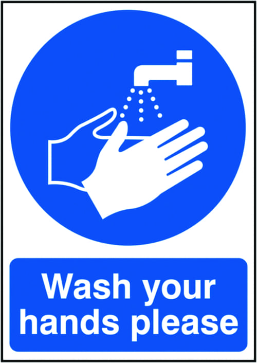420x297mm Wash Your Hands Please - Rigid