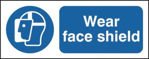 100x250mm Wear Face Shield - Rigid