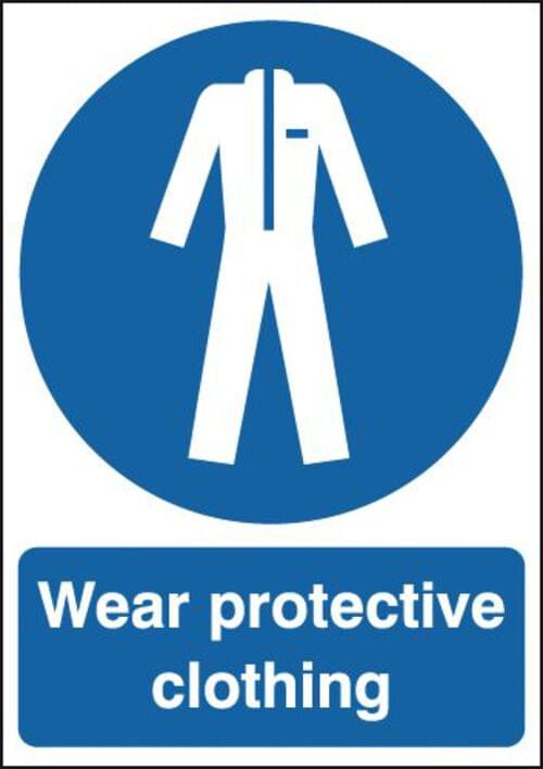 210x148mm Wear Protective Clothing - Self Adhesive