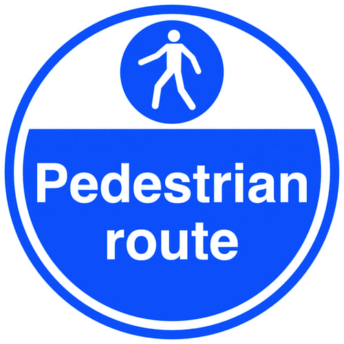 450mm Pedestrian route Anti-Slip Floor Sign
