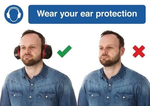 420 x 594mm Wear your ear protection - Rigid