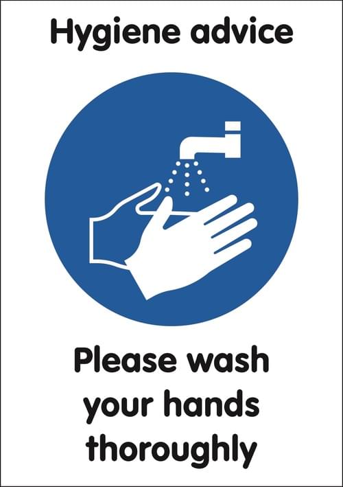 A4 Please Wash Your Hands Thoroughly - Rigid