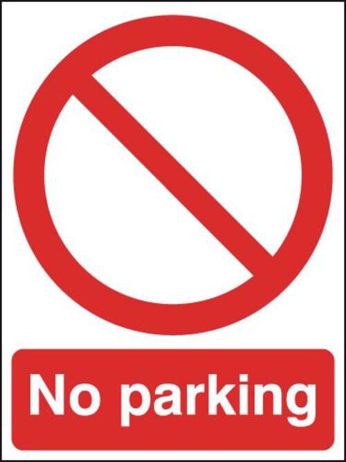 400x300mm No Parking - Post Mounted Aluminium