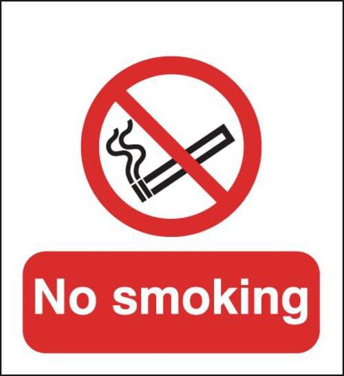 100x100mm No Smoking - Rigid