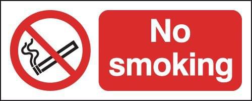 100x250mm No smoking Reflective sign