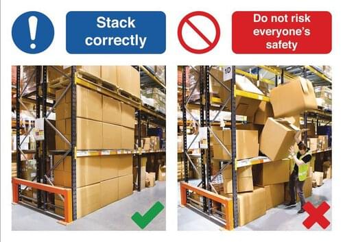 420 x 594mm Stack correctly / Do not risk everyone's safety - Rigid