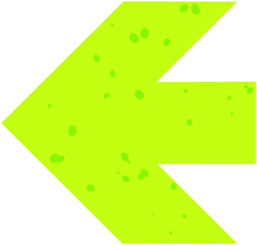 100x100mm Photoluminescent Arrows - Pk of 6