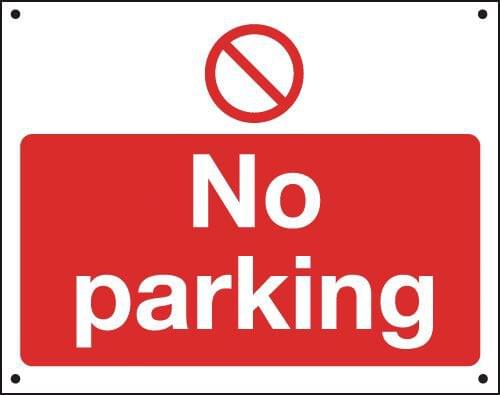 300x400mm No Parking Vandal resistant sign