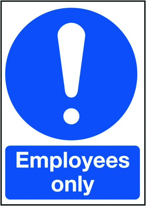 420x297mm Employees Only - Rigid