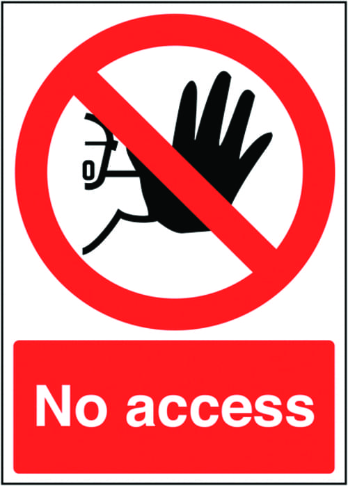 420x297mm No Access - Rigid