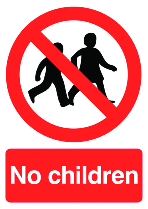 420x297mm No Children - Rigid