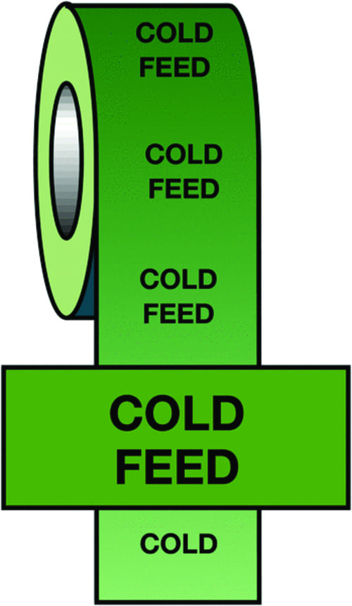 50mmx33m Cold Feed BS Pipeline Marking & Identification Tape