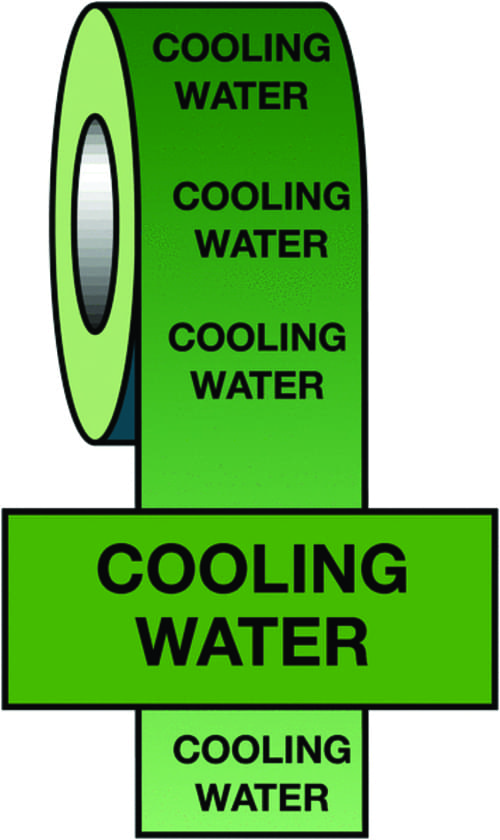 150mmx33m Cooling Water BS Pipeline Marking & Identification Tape