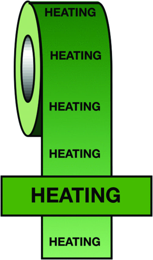 50mmx33m Heating BS Pipeline Marking & Identification Tape