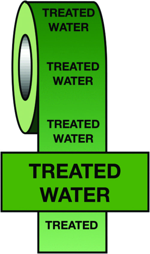 50mmx33m Treated Water BS Pipeline Marking & Identification Tape
