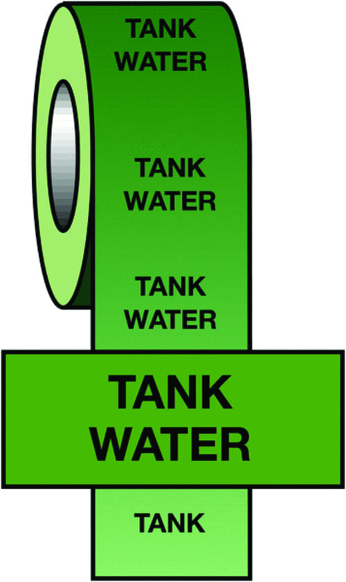 50mmx33m Tank Water BS Pipeline Marking & Identification Tape