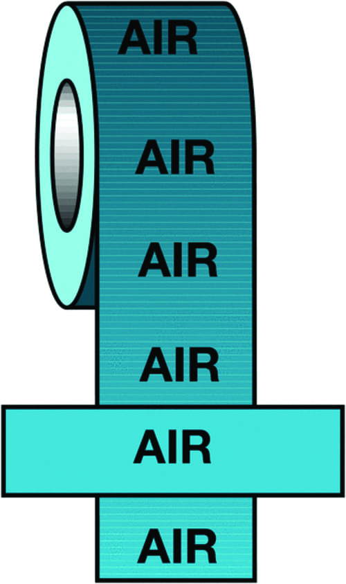 50mmx33m Air BS Pipeline Marking & Identification Tape