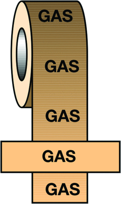 50mmx33m Gas BS Pipeline Marking & Identification Tape