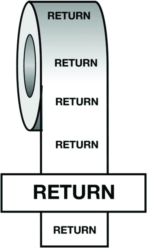 50mmx33m Return BS Pipeline Marking & Identification Tape