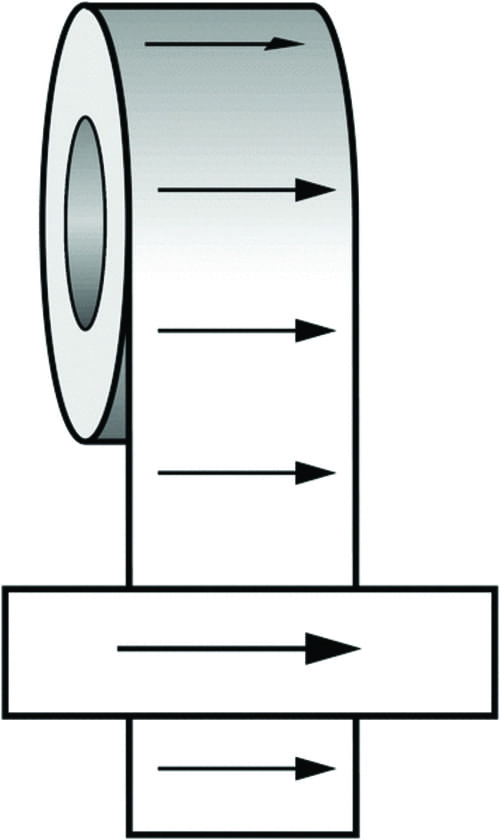 50mmx33m Arrow Right BS Pipeline Marking & Identification Tape