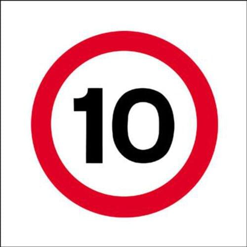450x450mm 10mph traffic sign