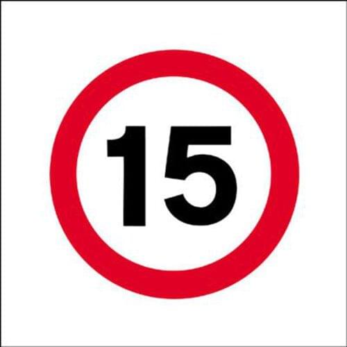450x450mm 15mph traffic sign