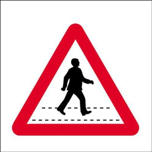 450x450mm Pedestrian crossing traffic sign