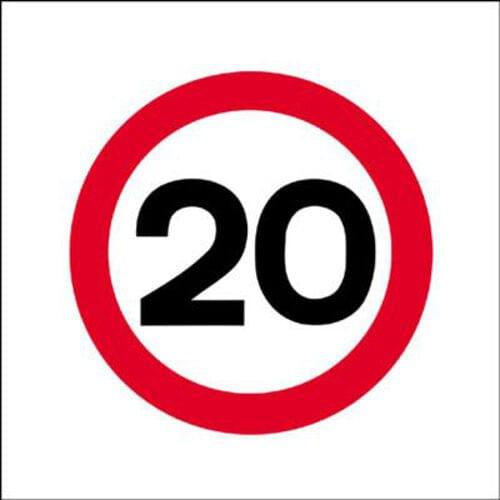 450x450mm 20mph Traffic Sign